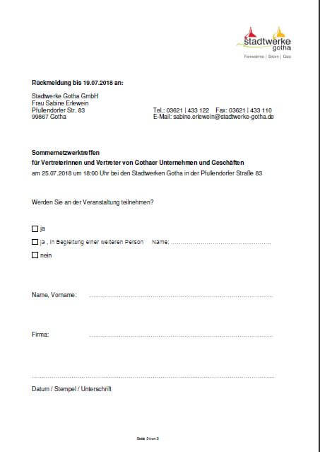 Rückmeldung!