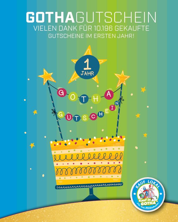 1. Geburtstag des Gotha Gutscheins