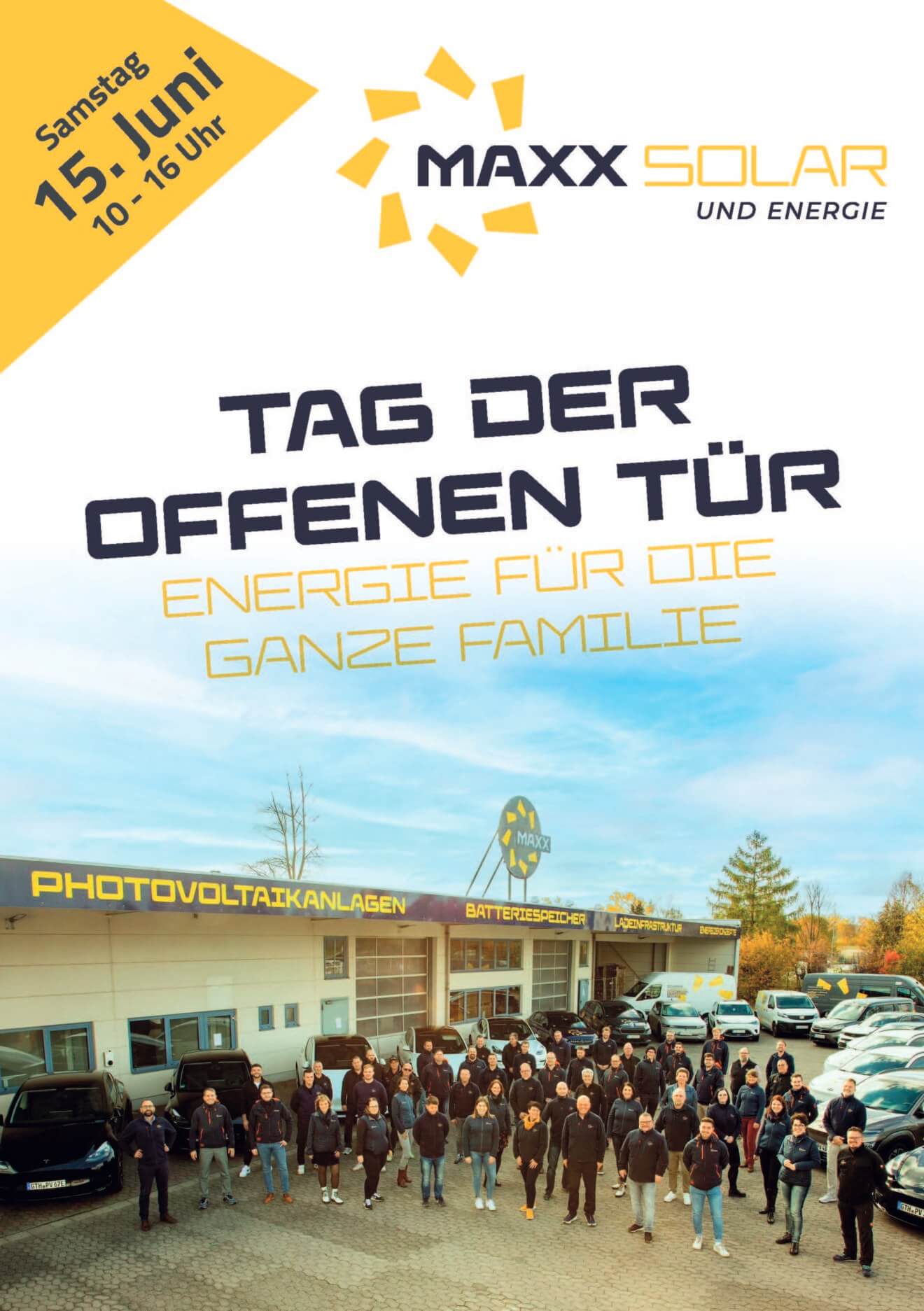 Zu unserem Tag der offenen Tür garantieren wir ENERGIE FÜR DIE GANZE FAMILIE.